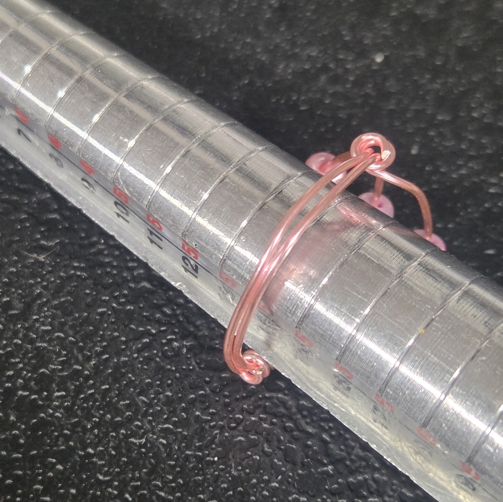 Hand Crafted Pink Beaded Stackable Fidget Ring - image 7